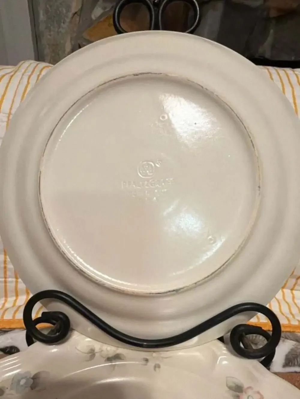 Set of 4 Vintage Pfaltzgraff Tea Rose Stoneware Dinner Plates